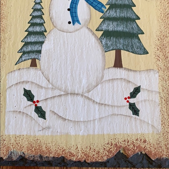 WINTER Slate Wall Hanging / Art (NWOT) - Picture 6 of 11